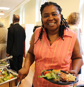 More than 80 people attended the community dinner on July 1